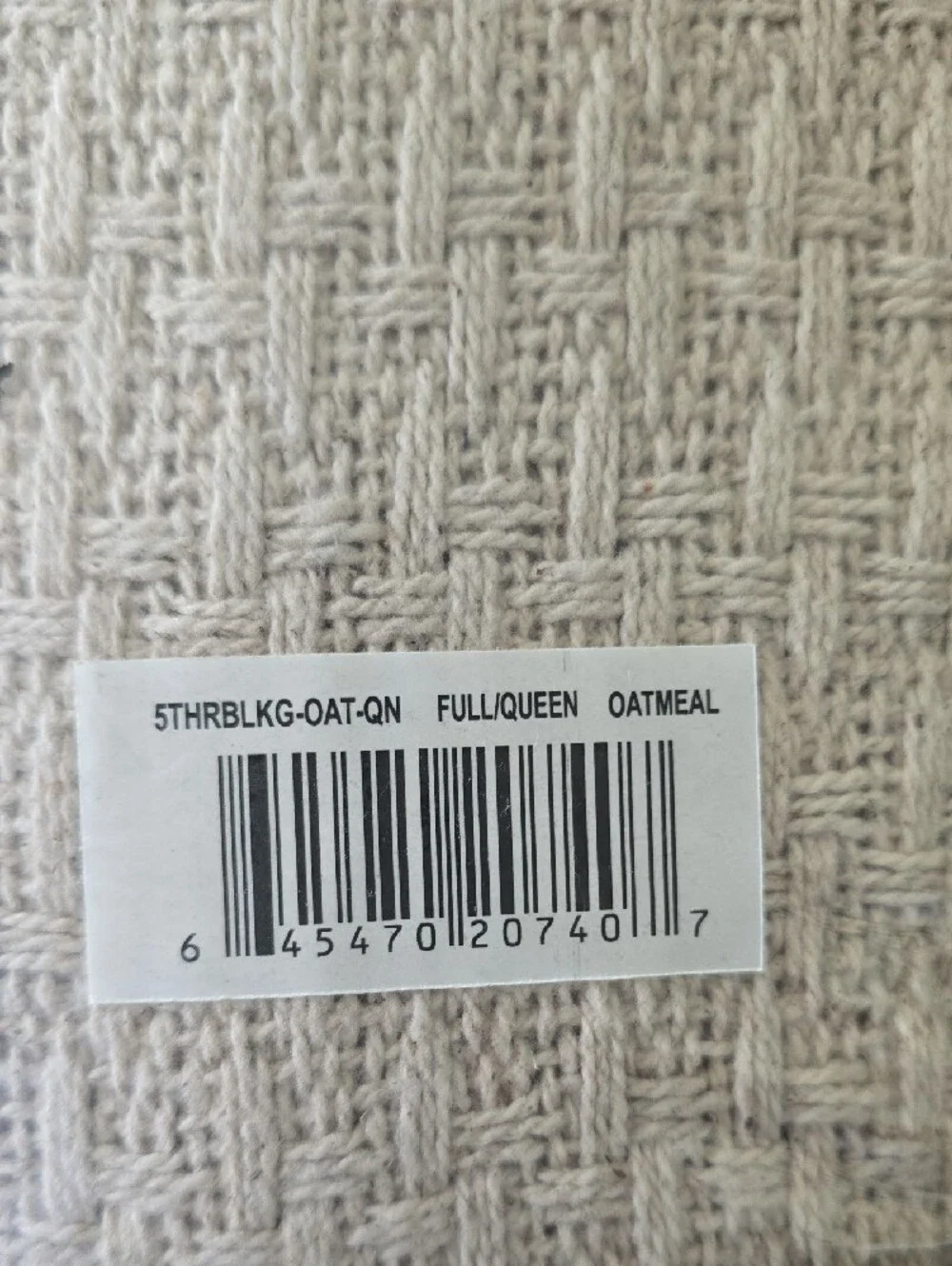Modern Threads Oatmeal Colored Waffle 100% Cotton Blanket - Full/Queen - Picture 4 of 5